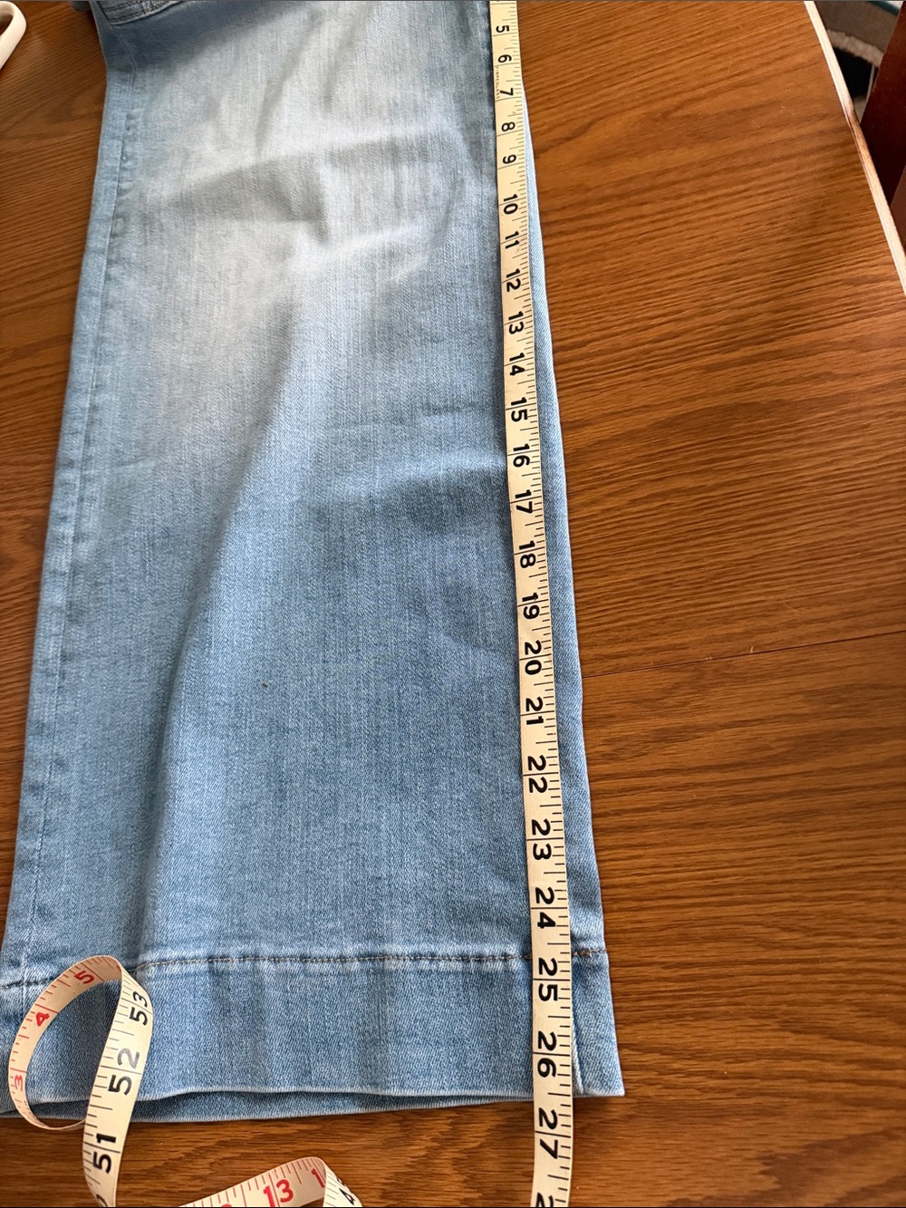 NWT GUESS Light Blue Wide-Leg Cropped Jeans with Front Patch Pockets Size 30 - Picture 7 of 7